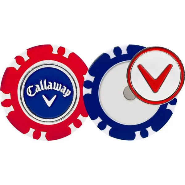 CALLAWAY DUAL-MARK POKER CHIP GOLF BALL MARKER