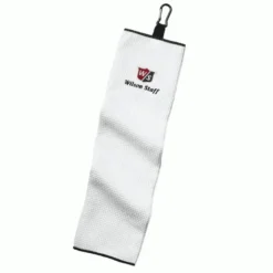 WILSON STAFF TRI-FOLD MICROFIBRE GOLF TOWEL / WHITE