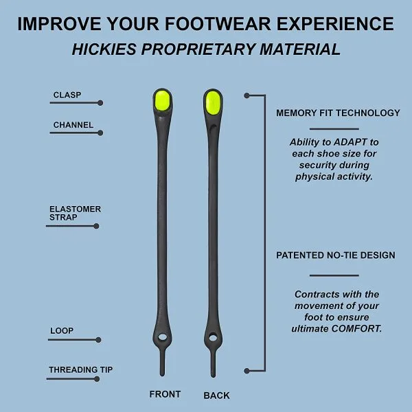 HICKIES 2.0 KIDS TIE-FREE LACES X10 / BLACK - Image 5