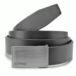 PING HUGHES LEATHER GOLF BELT – BLACK