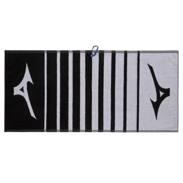 MIZUNO RB TOUR GOLF TOWEL β BLACK / WHITE - Image 2