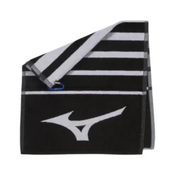 MIZUNO RB TOUR GOLF TOWEL – BLACK / WHITE