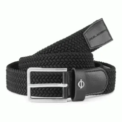 OSCAR JACOBSON MAXWELL WEBBING GOLF BELT – BLACK