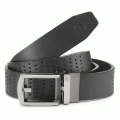 OSCAR JACOBSON SHELBY LEATHER GOLF BELT – BLACK