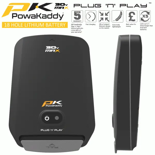 POWAKADDY FX & CT 18 HOLE LITHIUM GOLF BATTERY - Image 2
