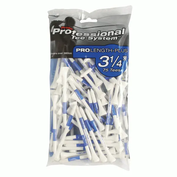PRIDE PROFESSIONAL GOLF TEES β BLUE 3.25β³ (75 PACK)