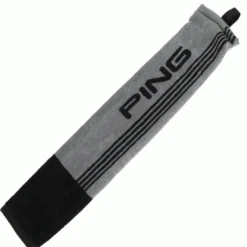 PING TRI-FOLD GOLF TOWEL – BLACK / GREY