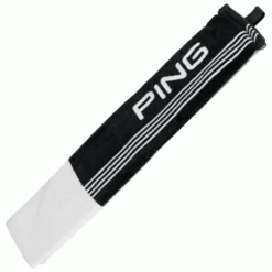 PING TRI-FOLD GOLF TOWEL – BLACK / WHITE