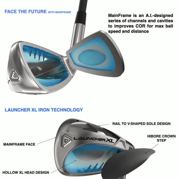 CLEVELAND LAUNCHER XL HALO IRONS / LADIES GRAPHITE SHAFTS - Image 4