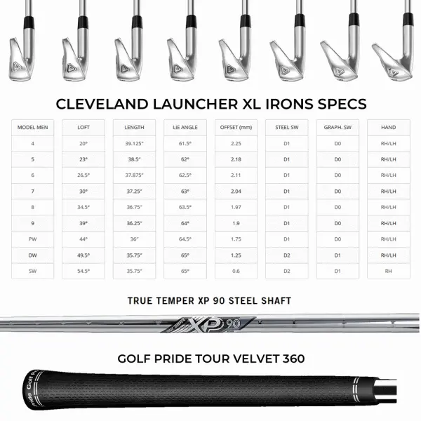 CLEVELAND LAUNCHER XL HALO IRONS / STEEL SHAFTS - Image 8