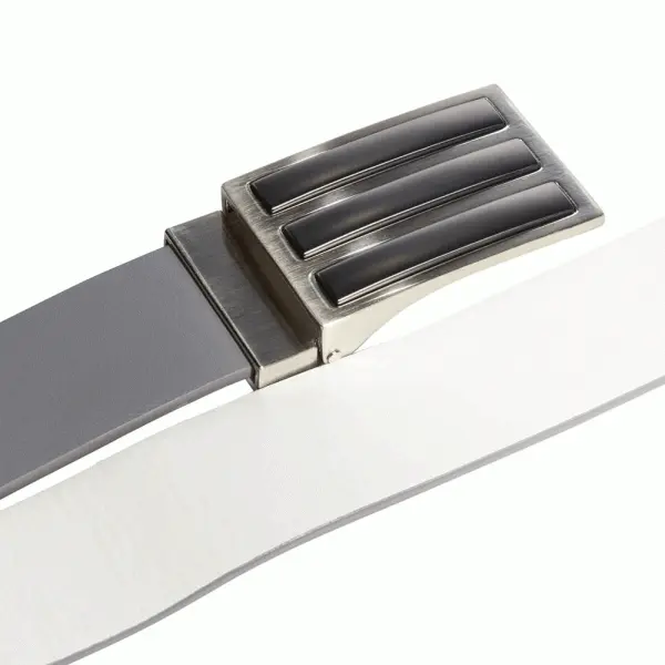ADIDAS 3 STRIPE TOUR REVERSIBLE GOLF BELT β GREY THREE - Image 2